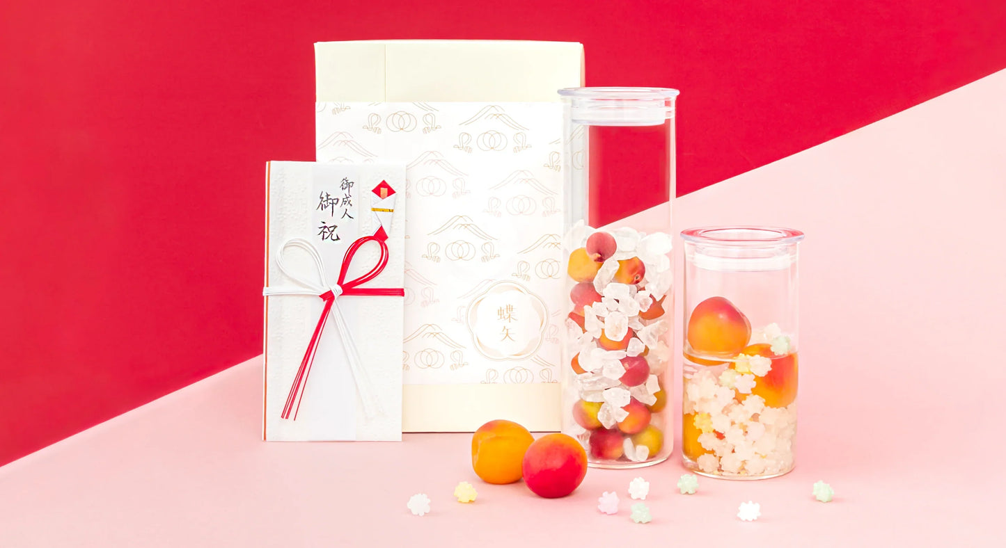 20歳の記念に贈る限定ギフト<div>手作りできる祝杯「蝶矢梅キット」がオンラインショップに登場！