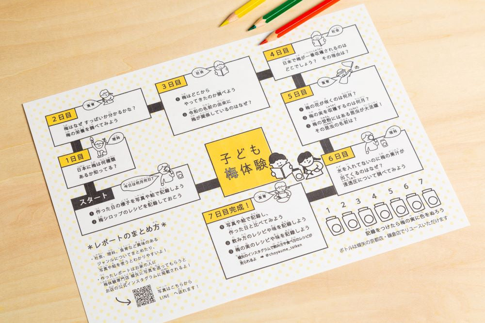 子ども梅体験限定キット（チケット＆蝶矢梅キット 完熟南高-こんぺい糖