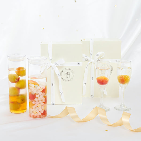梅シロップ用・ふたりの特別な時間を彩るギフト】蝶矢梅キット L&L